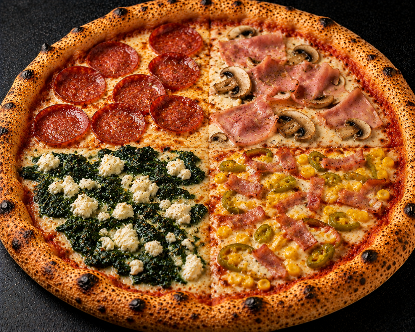 Family Pizza, 4 Nach Wahl