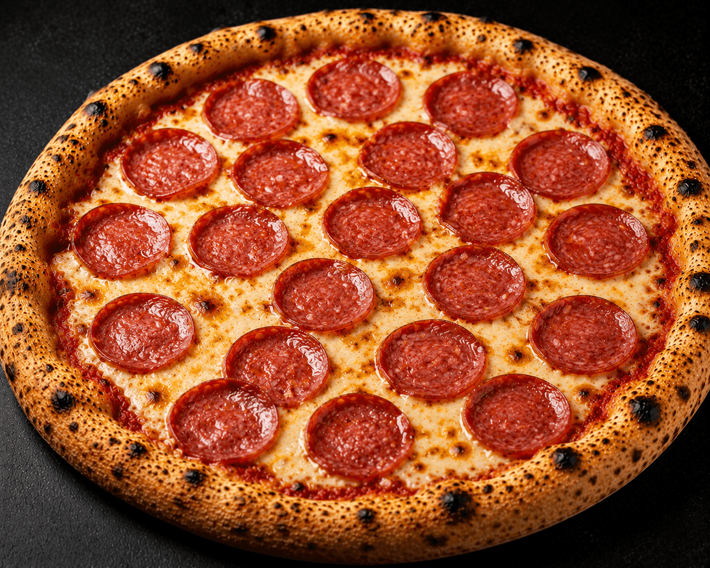 Pizza mit Rinder Salami