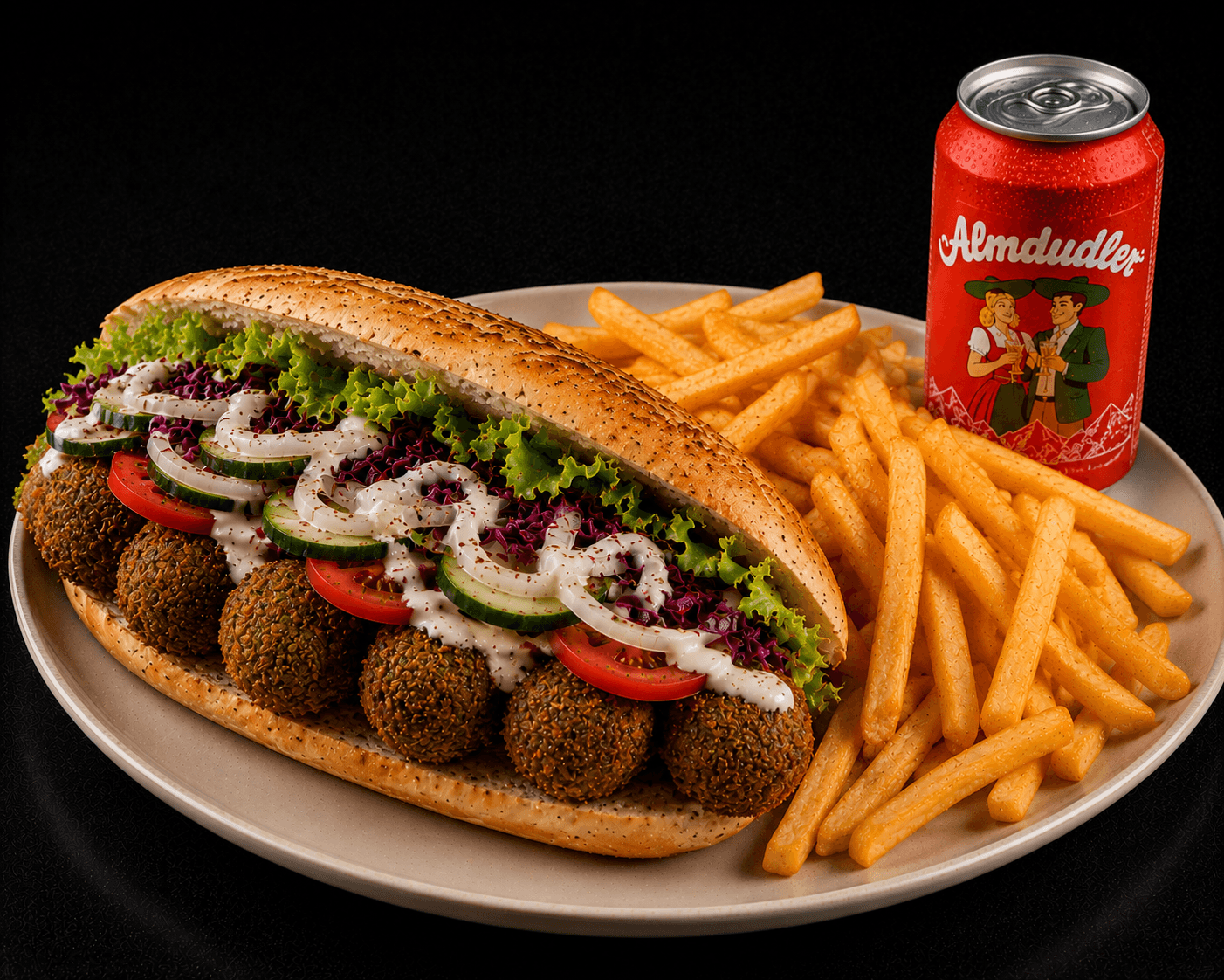 Falafel Menü mit Pommes und Getränk