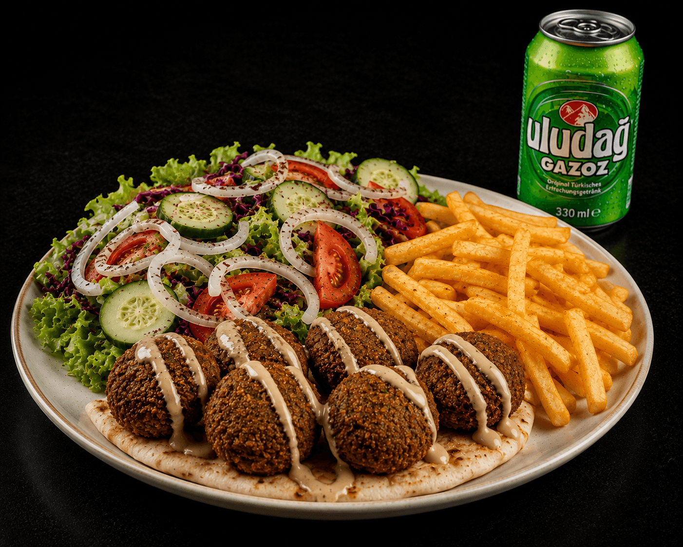 Falafel Teller mit Beilagen