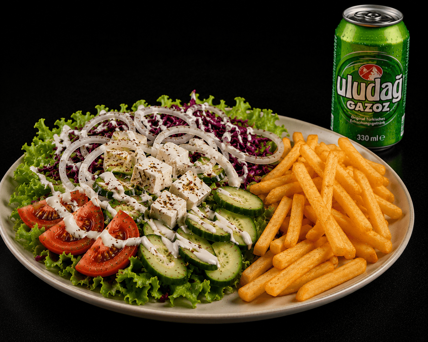 Vegetarischer Teller mit Beilagen